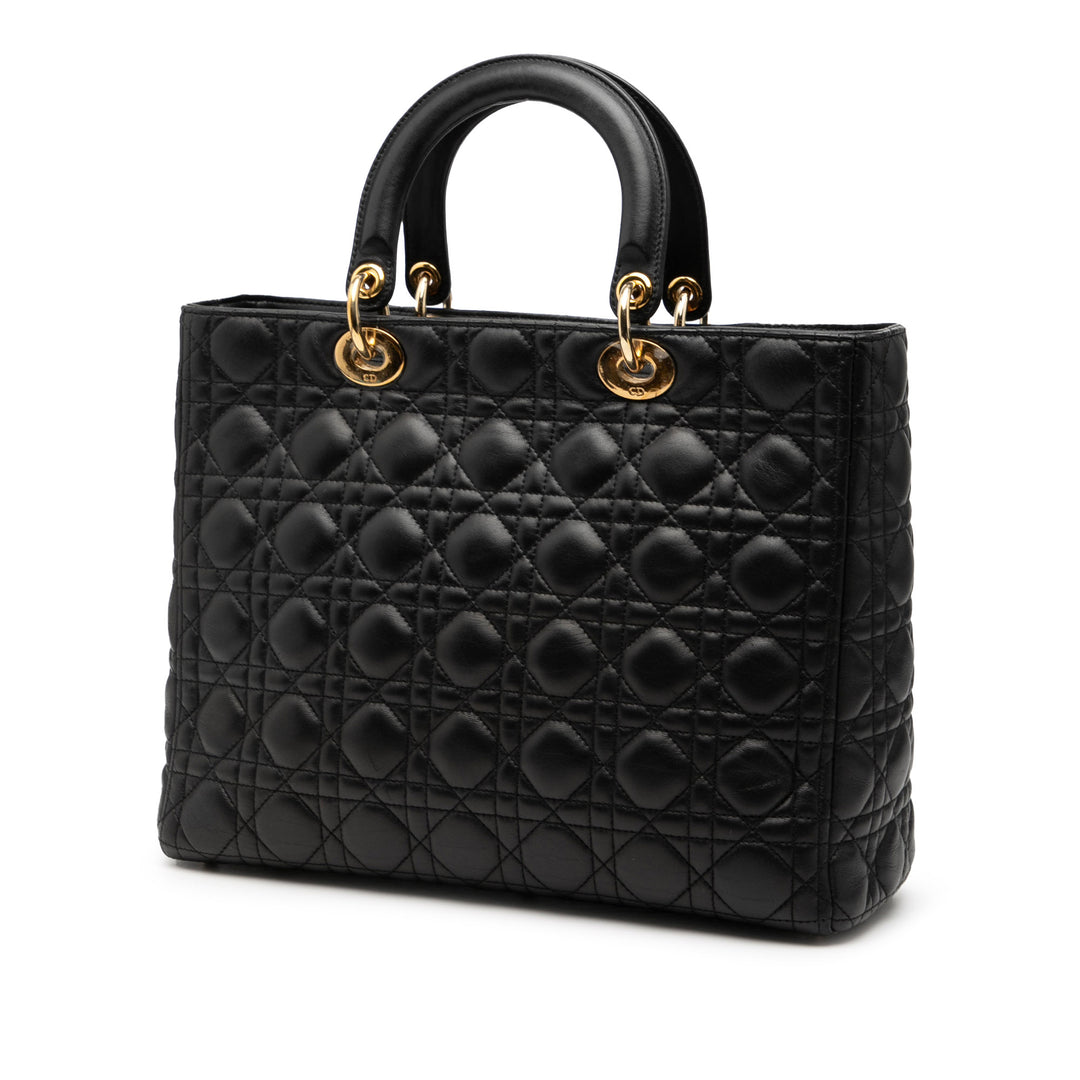Dior Large Cuir d’agneau Cannage Lady Dior