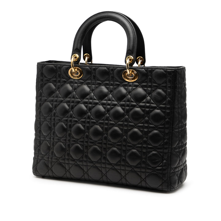 Dior Large Cuir d’agneau Cannage Lady Dior