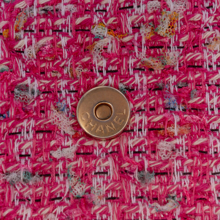Small Tweed CC Filigree Flap Pink - Gaby Paris