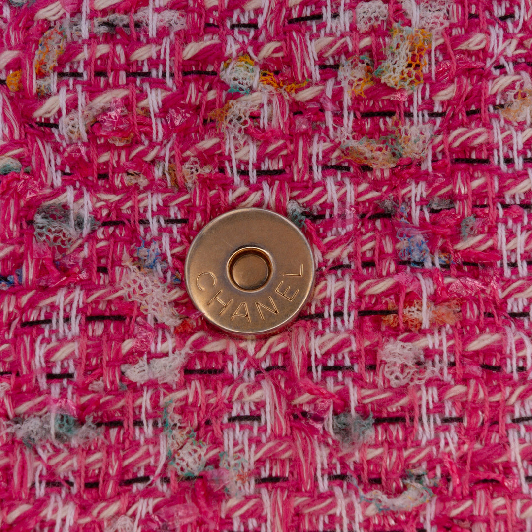 Small Tweed CC Filigree Flap Pink - Gaby Paris