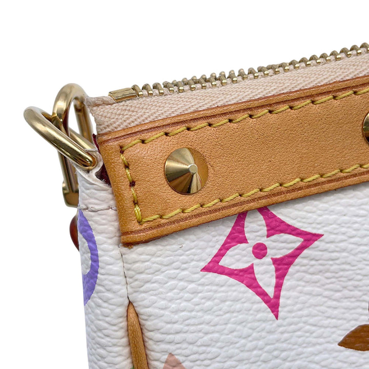 Pochette Accessoires Monogram Multicolore Blanc