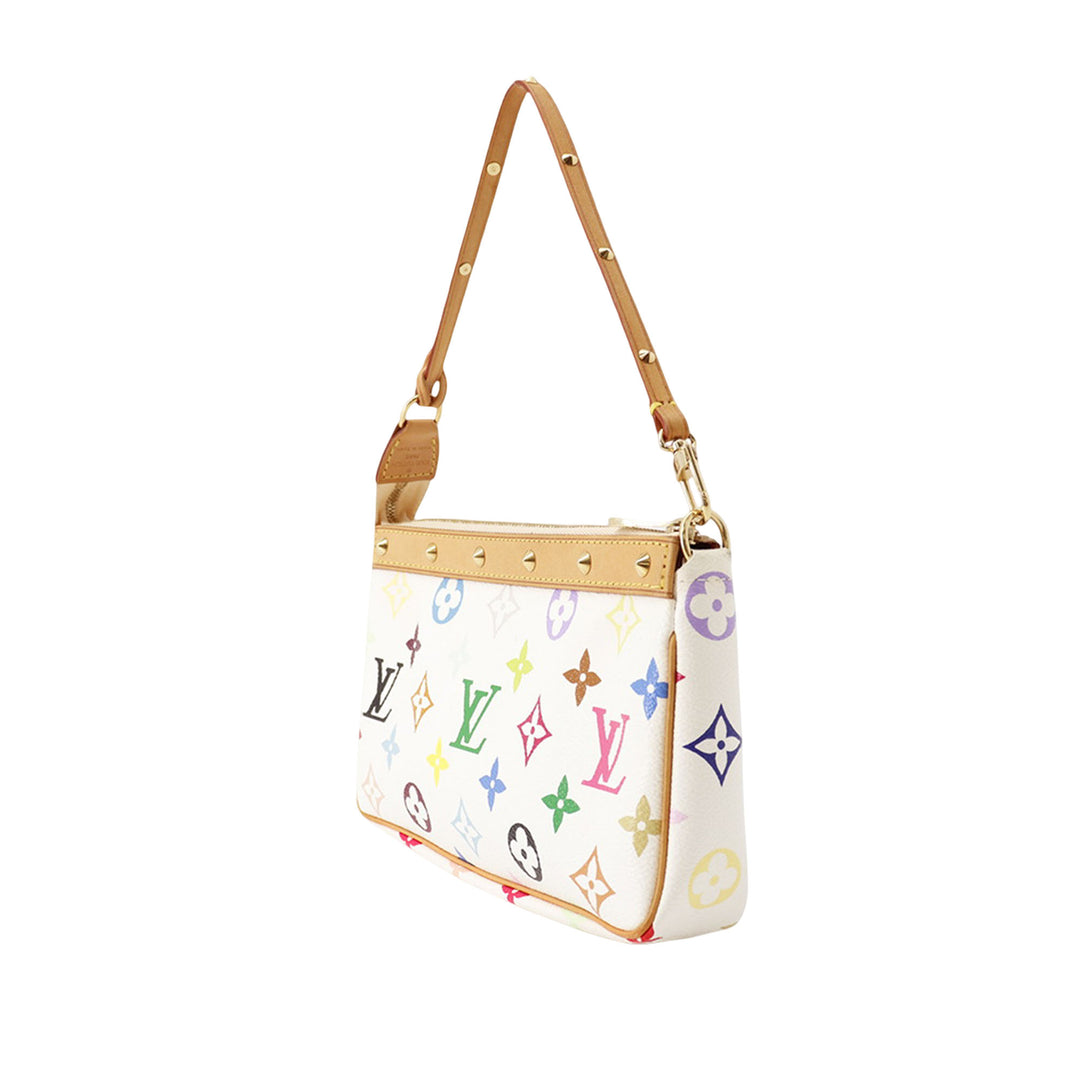 Pochette Accessoires Monogram Multicolore Blanc