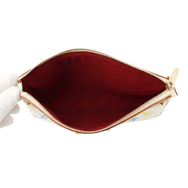 Pochette Accessoires Monogram Multicolore Blanc