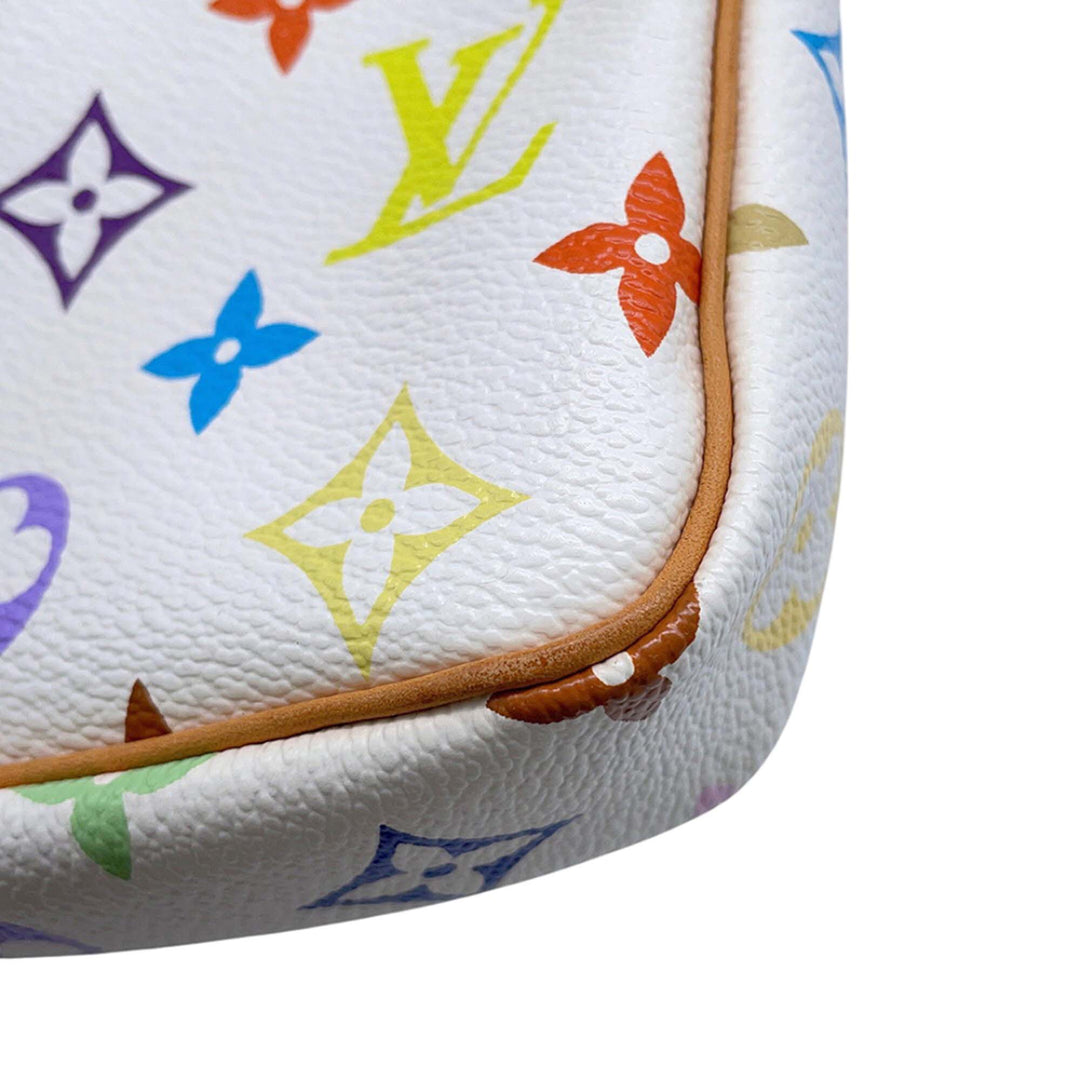 Pochette Accessoires Monogram Multicolore Blanc