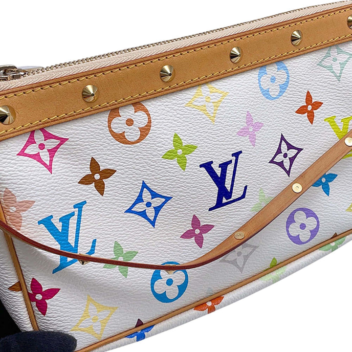 Pochette Accessoires Monogram Multicolore Blanc