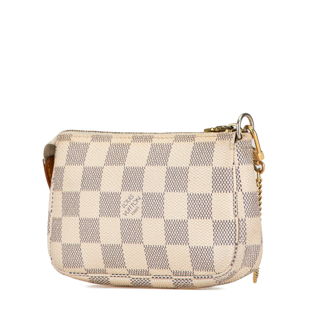 Damier Azur Mini Pochette Accessoires White - Gaby Paris