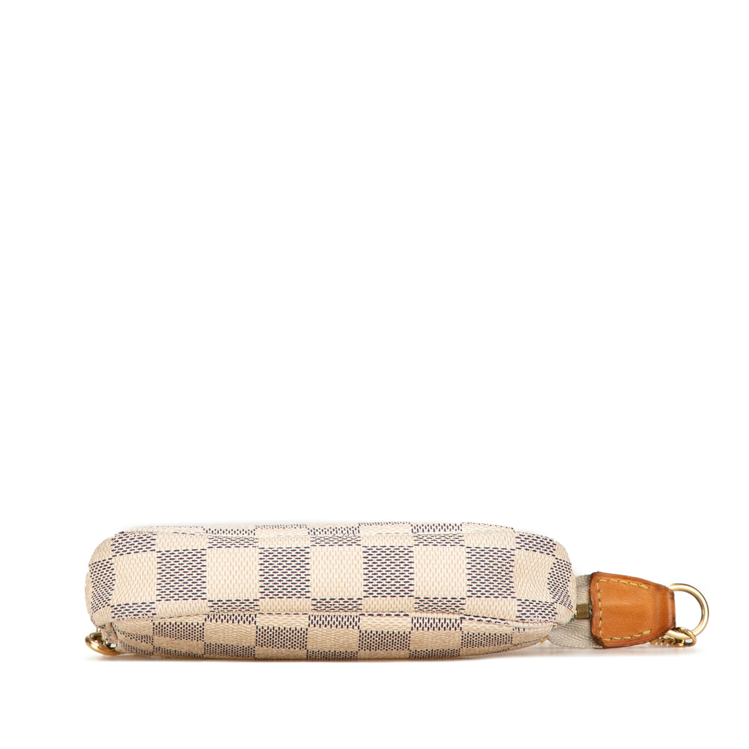 Damier Azur Mini Pochette Accessoires White - Gaby Paris