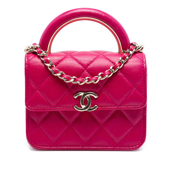Chanel Mini Cuir d’agneau Paris Le19M Charming anse supérieure à rabat