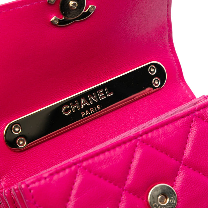 Chanel Mini Cuir d’agneau Paris Le19M Charming anse supérieure à rabat
