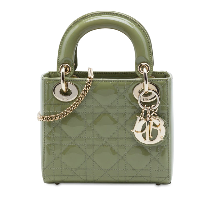 Dior Mini Cuir verni Cannage Lady Dior