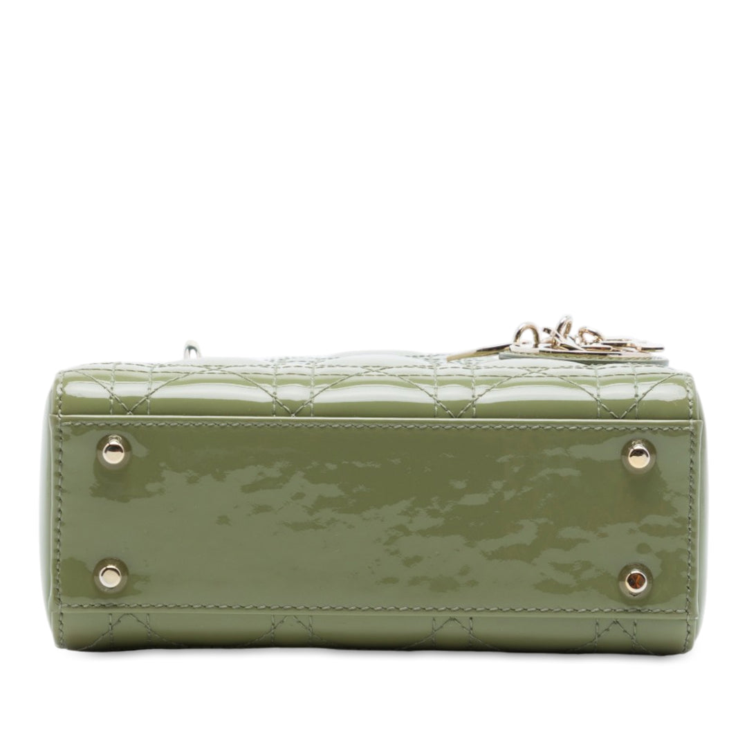 Dior Mini Cuir verni Cannage Lady Dior
