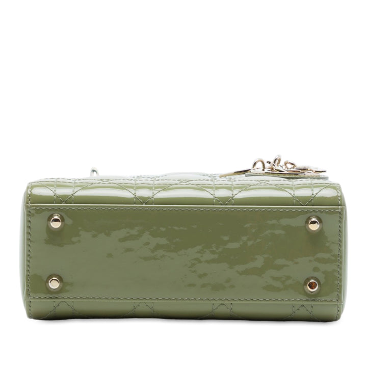 Dior Mini Cuir verni Cannage Lady Dior