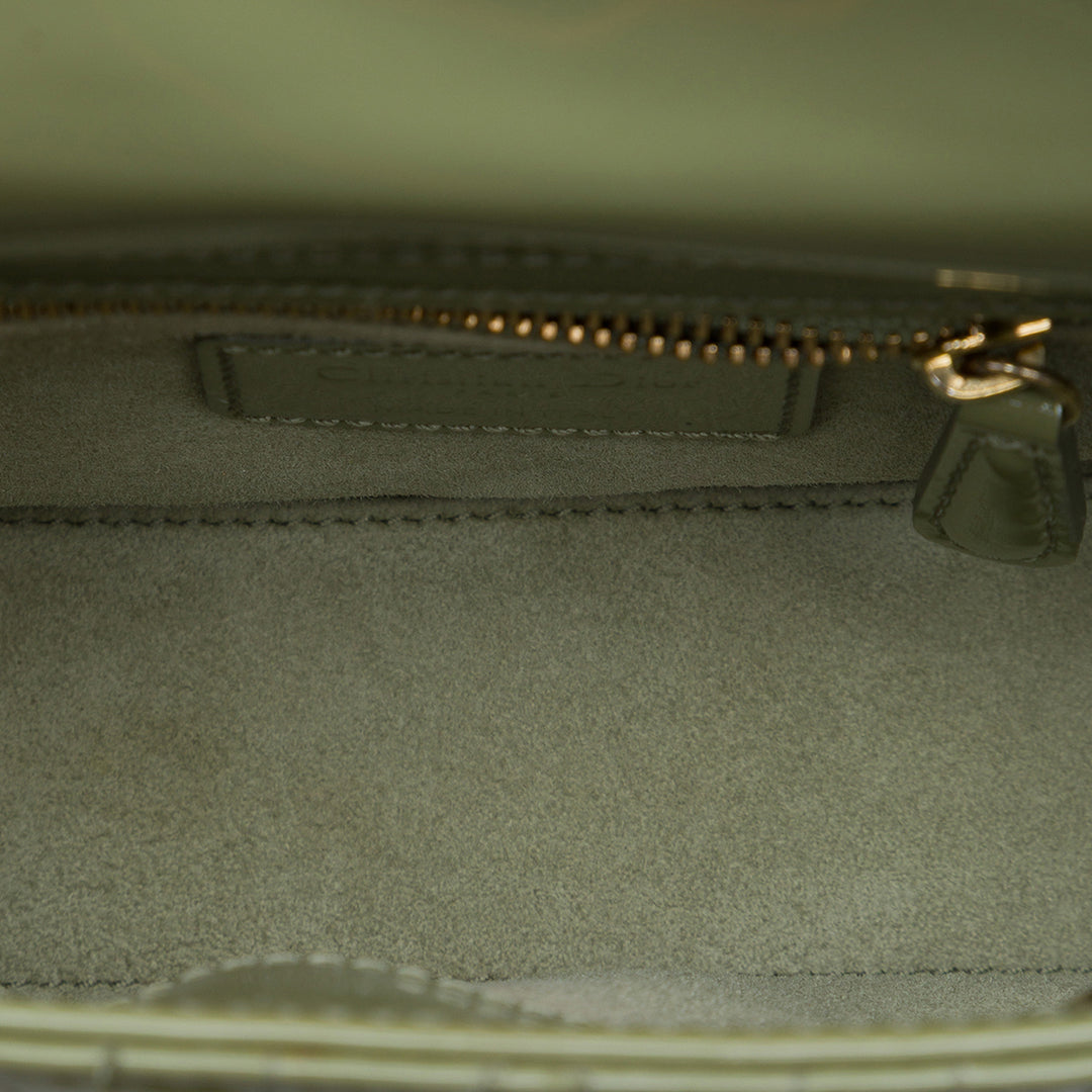 Dior Mini Cuir verni Cannage Lady Dior