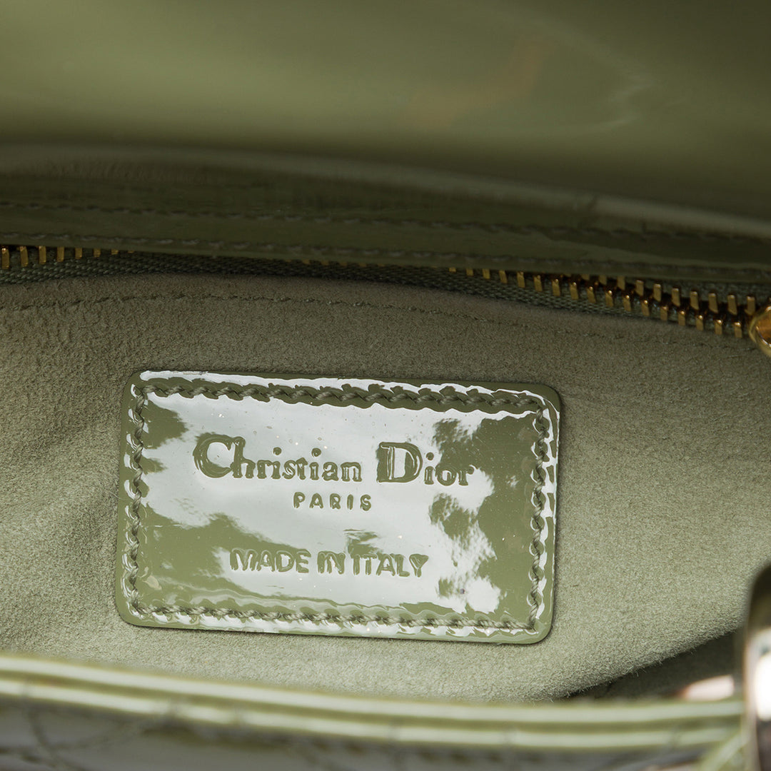 Dior Mini Cuir verni Cannage Lady Dior