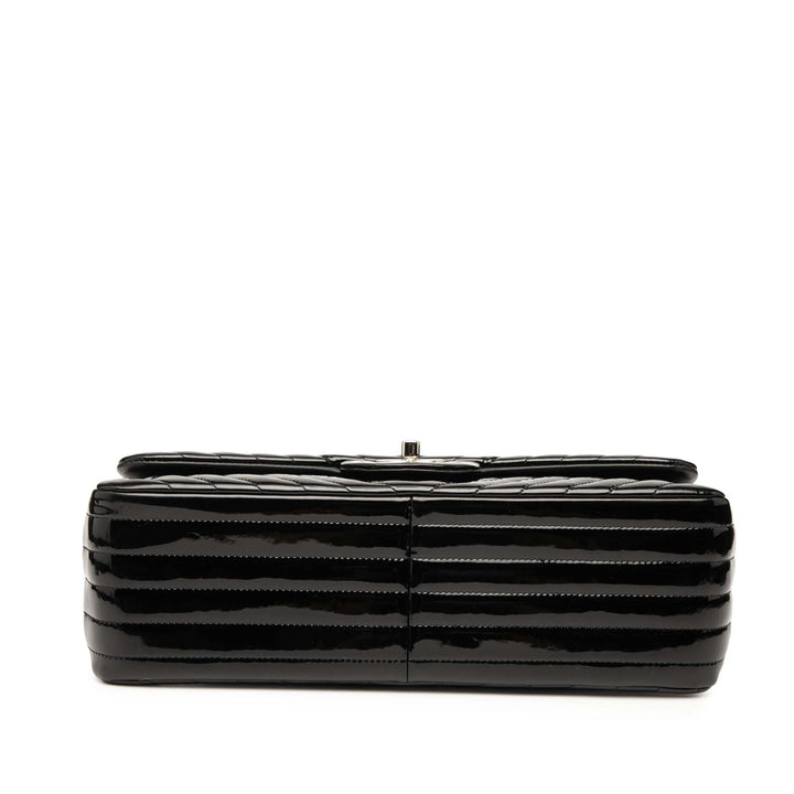 Chanel Classic Chevron Double rabat Jumbo Cuir
