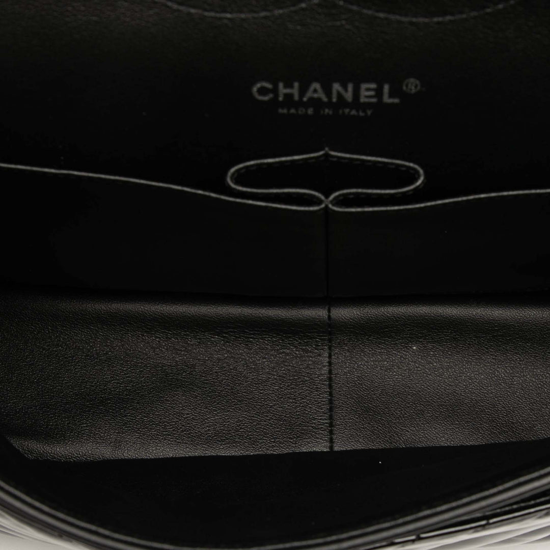 Chanel Classic Chevron Double rabat Jumbo Cuir