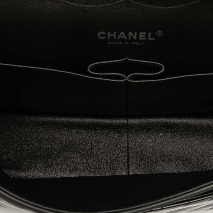 Chanel Classic Chevron Double rabat Jumbo Cuir