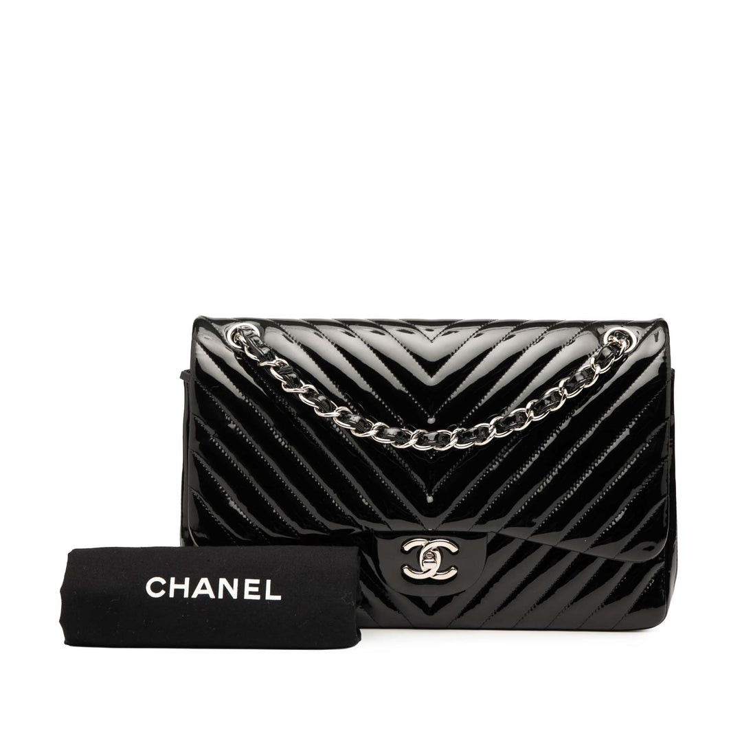Chanel Classic Chevron Double rabat Jumbo Cuir