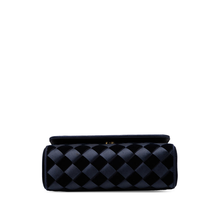 Bottega Veneta Velours and Satin Intrecciato Top Handle Bag Bleu – GABY PARIS Authentique
