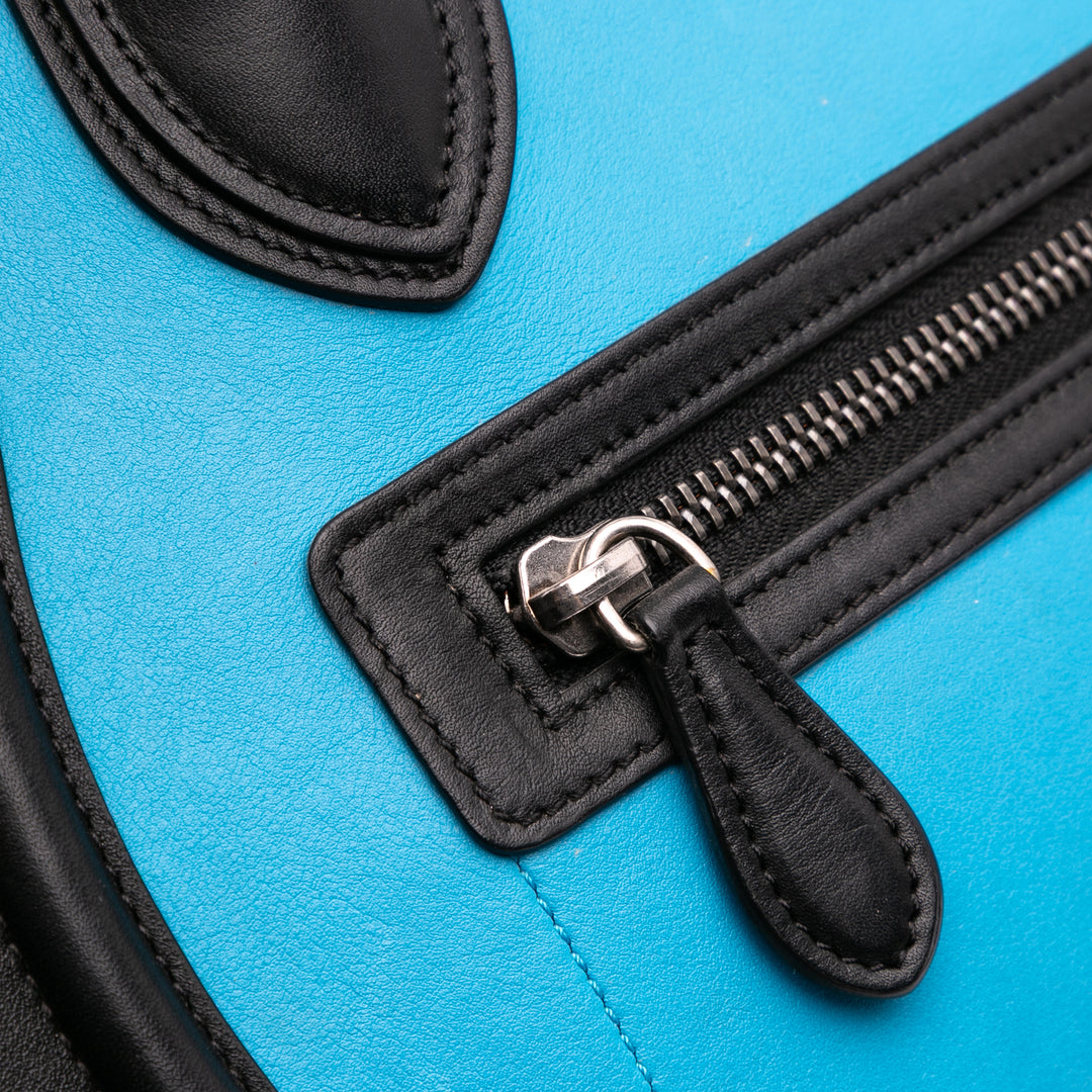 Celine Micro Tricolor Cuir Luggage Cabas