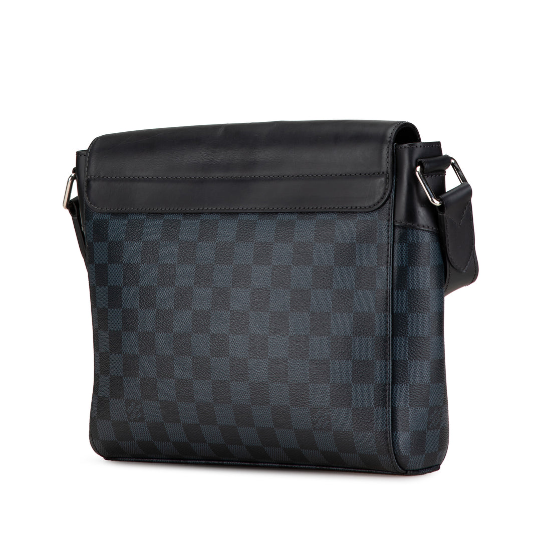 Damier Cobalt Newport Messenger PM Black - Gaby Paris