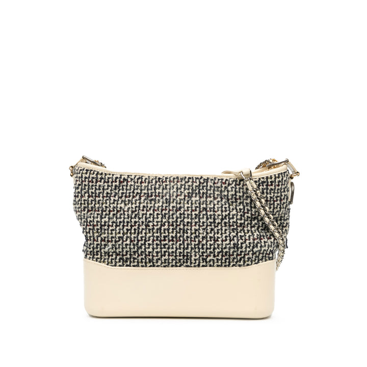 Chanel Medium Tweed and Lambskin Gabrielle Crossbody Blue - GABY PARIS