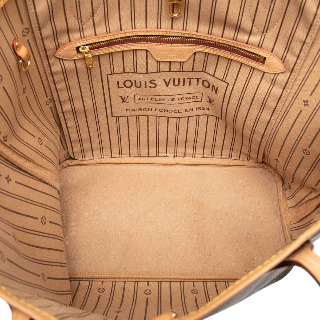 Louis Vuitton Neverfull MM Monogram Marron – vue 4 – GABY PARIS
