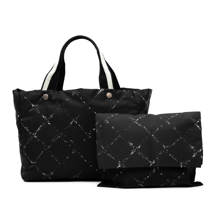 Chanel Old Travel Line Nylon Cabas Noir