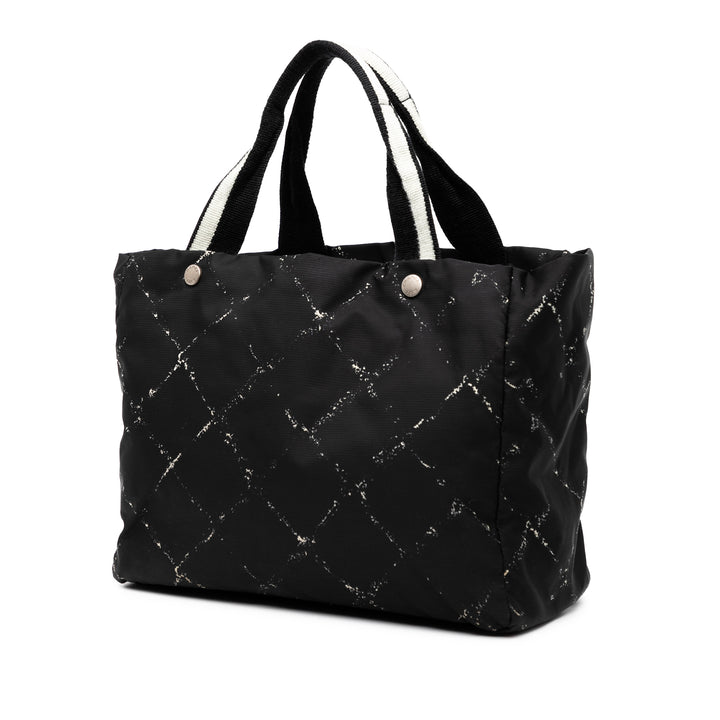 Chanel Old Travel Line Nylon Cabas Noir