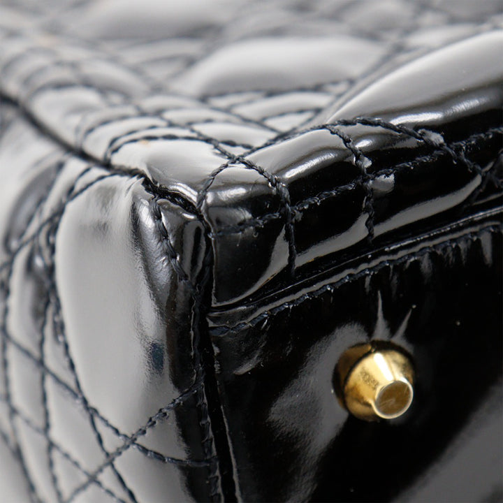 Dior Medium Cuir verni Cannage Lady Dior