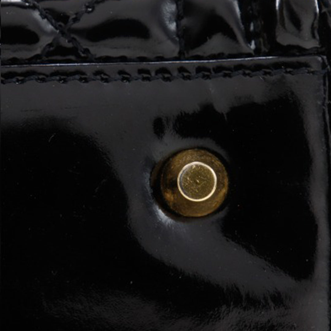Dior Medium Cuir verni Cannage Lady Dior