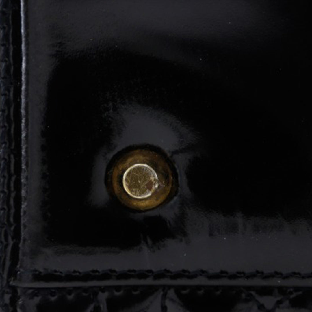 Dior Medium Cuir verni Cannage Lady Dior