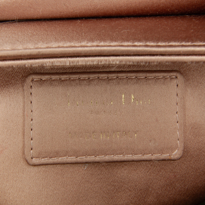 Mini Satin Crystal Embellished Saddle Bag Pink - Gaby Paris