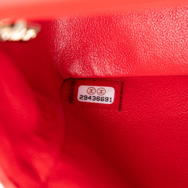 Chanel Mini Rectangular Classic Cuir verni Simple rabat