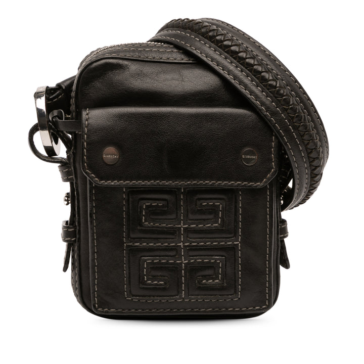 Givenchy Sacoche 4G Cuir Noir – vue 1 – GABY PARIS