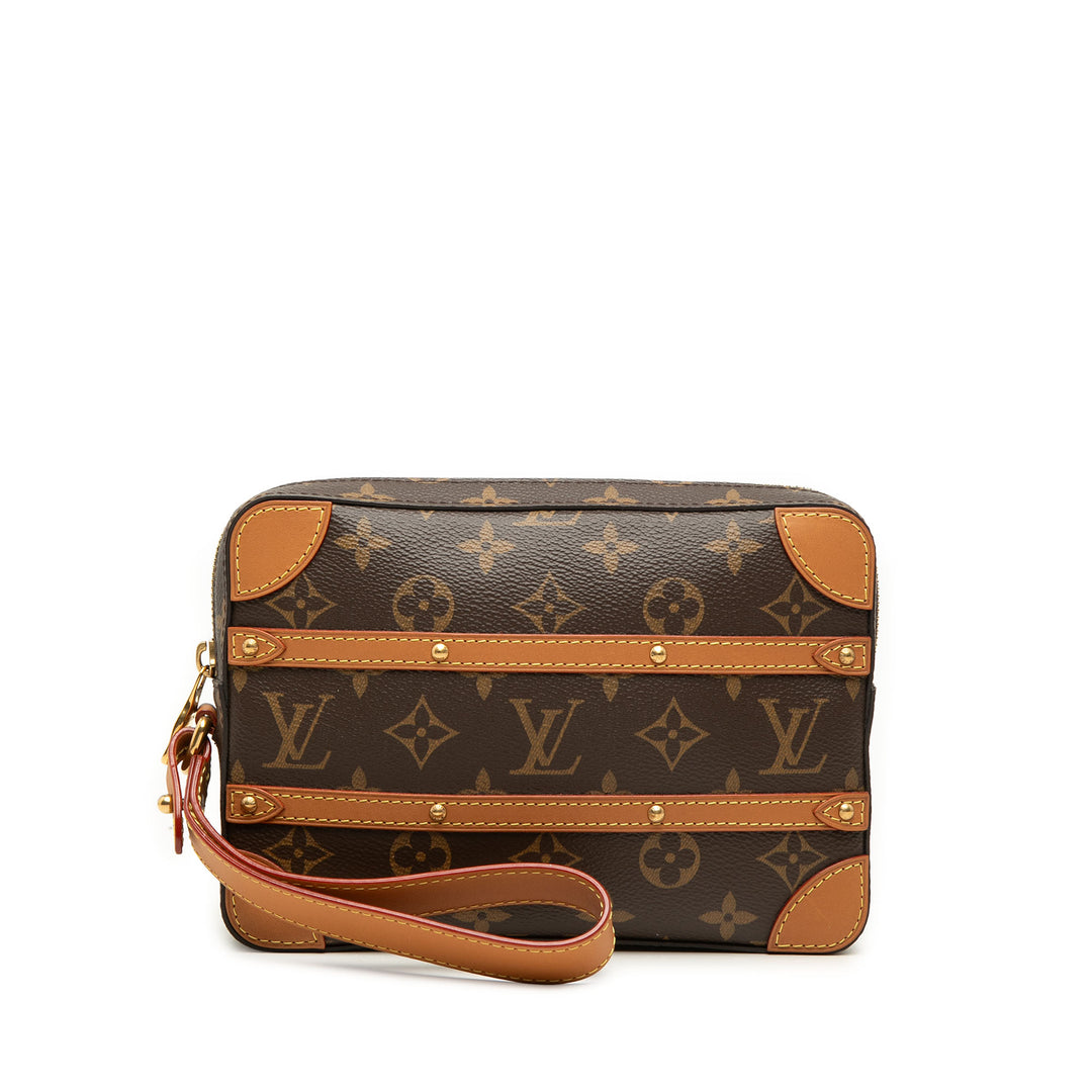 Souple Trunk Pochette Monogram Marron