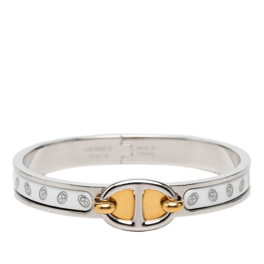 Hermès Narrow Chaine d Ancre Maillon Émail Clic Bracelet PM