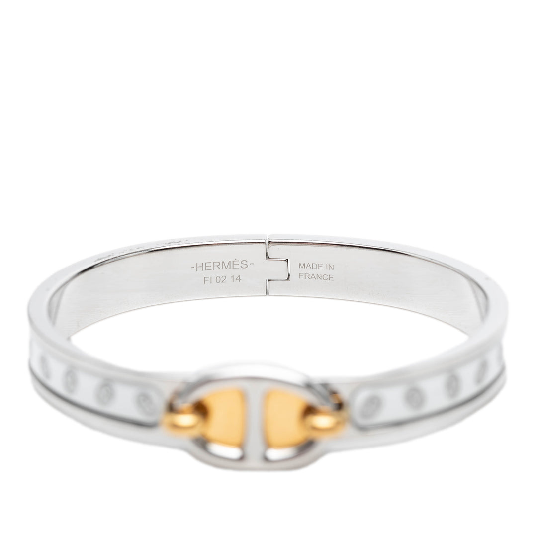 Hermès Narrow Chaine d Ancre Maillon Émail Clic Bracelet PM
