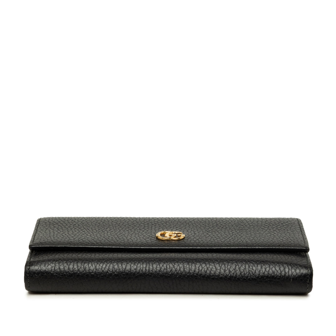 Gucci Portefeuille GG Marmont Continental long Cuir de veau Noir – vue 3 – GABY PARIS