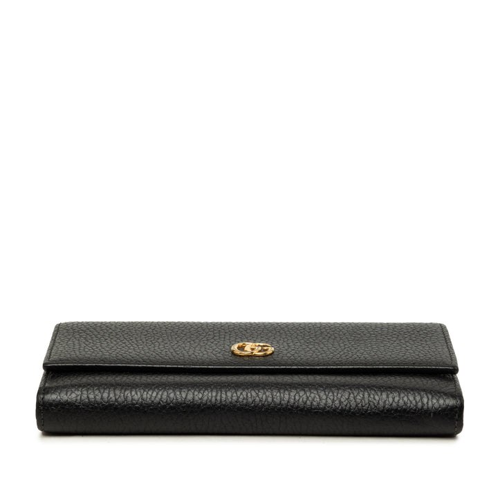 Gucci Portefeuille GG Marmont Continental long Cuir de veau Noir – vue 3 – GABY PARIS