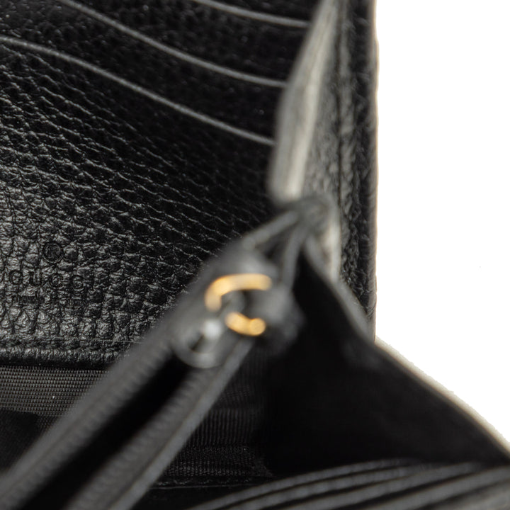 Gucci Portefeuille GG Marmont Continental long Cuir de veau Noir – vue 6 – GABY PARIS