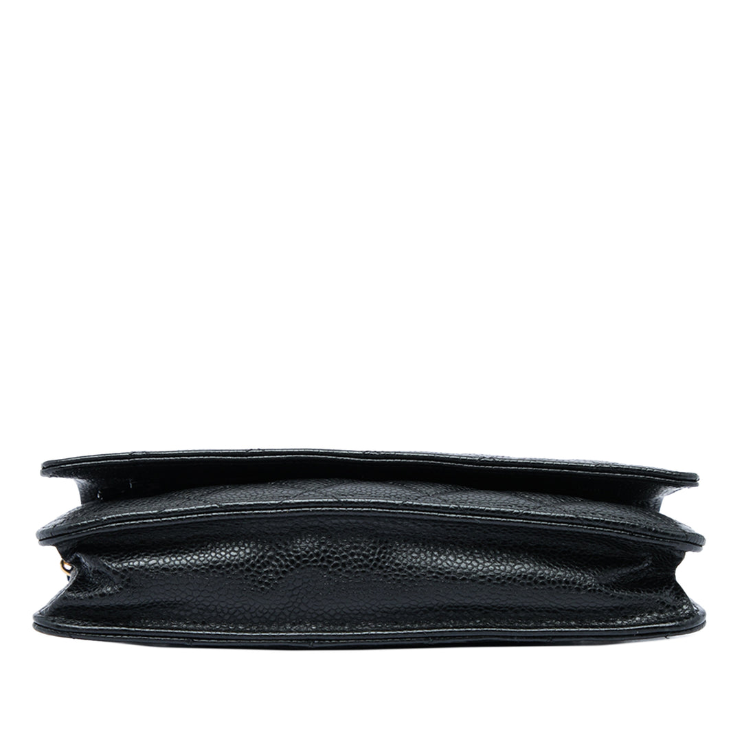 Chanel CC Matelassé Wallet on Chain Cuir caviar Noir – vue 3 – GABY PARIS