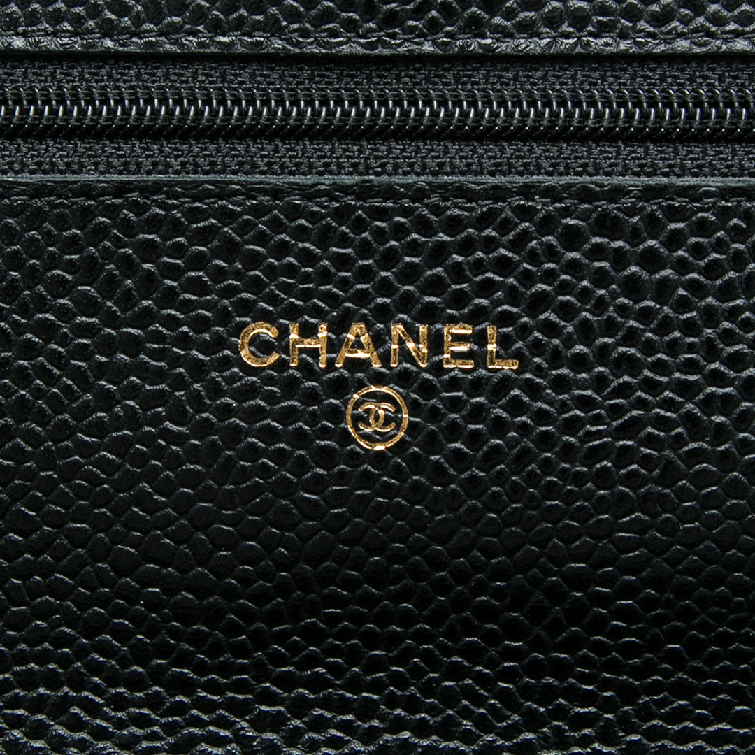 Chanel CC Matelassé Wallet on Chain Cuir caviar Noir – vue 5 – GABY PARIS