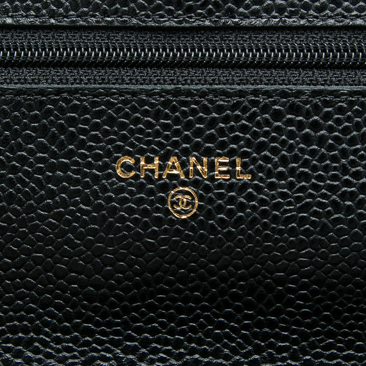 Chanel CC Matelassé Wallet on Chain Cuir caviar Noir – vue 5 – GABY PARIS