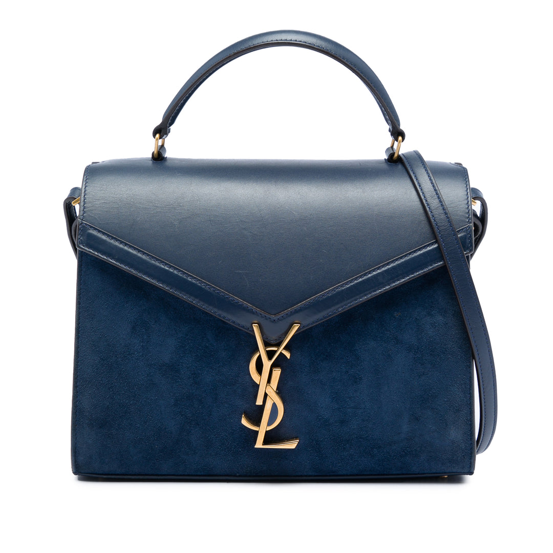 Saint Laurent Medium Cuir de veau et Daim Classic Monogram Cassandra sac à anse supérieure