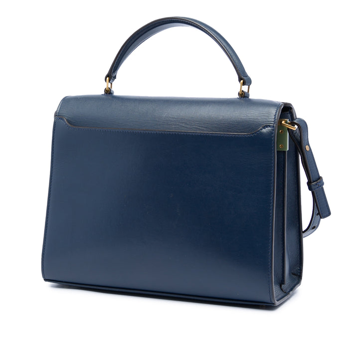 Saint Laurent Medium Cuir de veau et Daim Classic Monogram Cassandra sac à anse supérieure