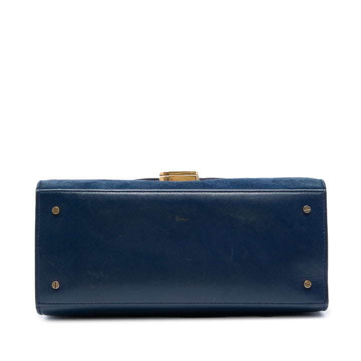 Saint Laurent Medium Cuir de veau et Daim Classic Monogram Cassandra sac à anse supérieure