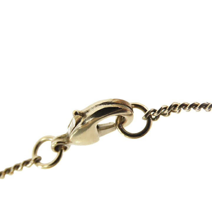 Gold Plated CC Bow Crystal Pendant Necklace Gold - Gaby Paris