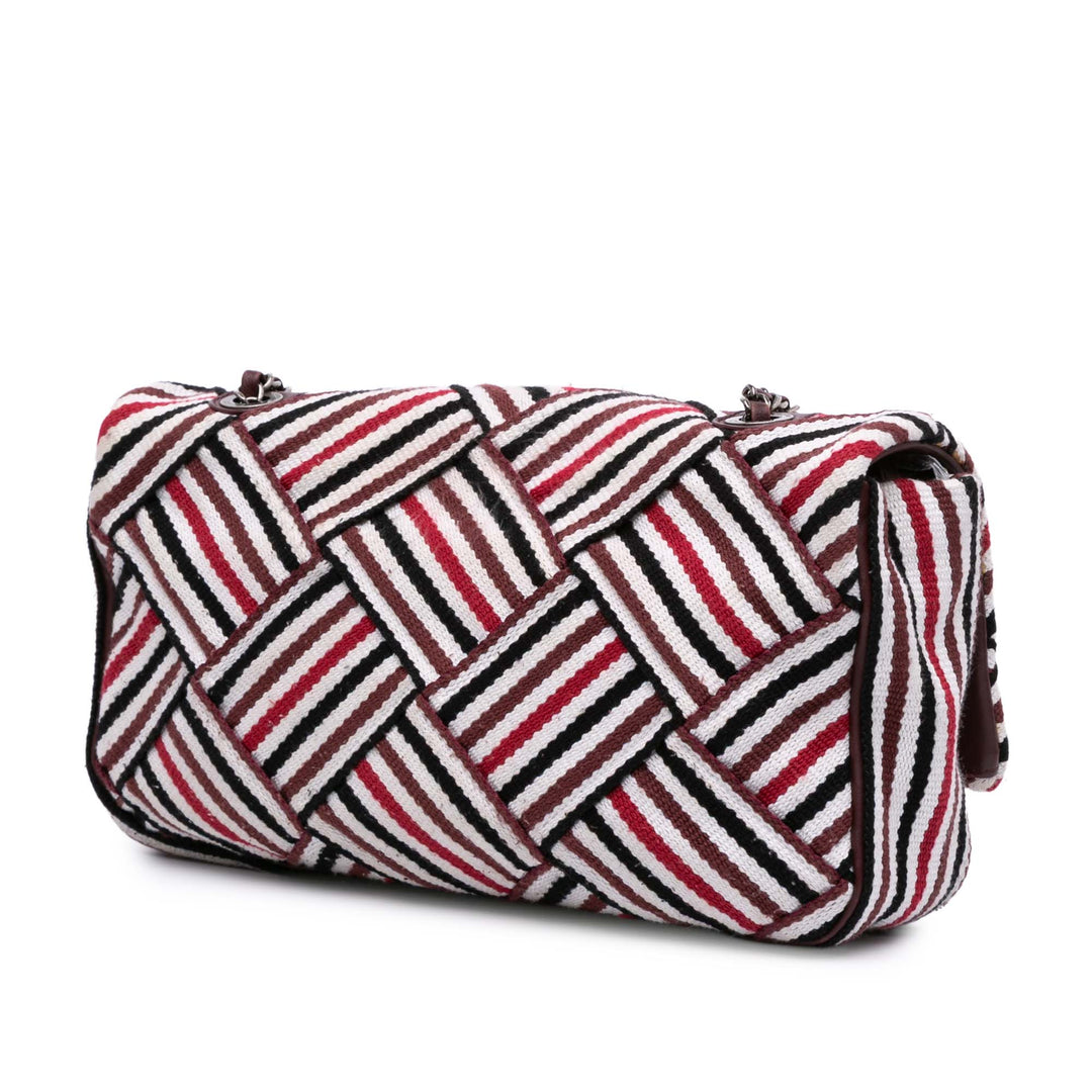 CC Canvas Stripe Flap White - Gaby Paris