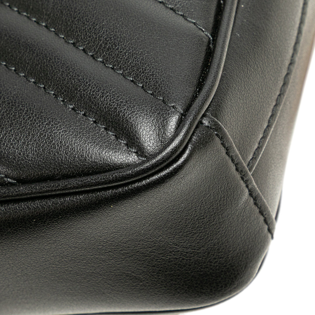 Gucci Mini GG Marmont Matelasse Cuir Sac porté croisé Noir